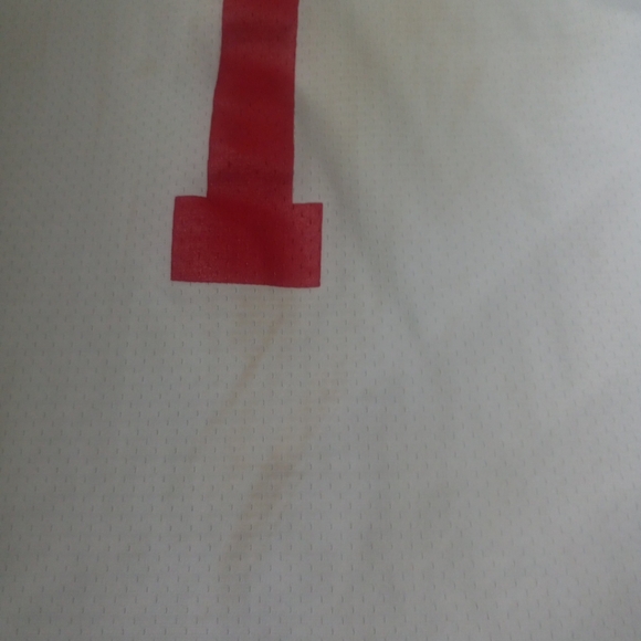 Teamwork Athletic Apparel Mens Jersey Red And White Color Number 1 Southside... - Picture 3 of 10